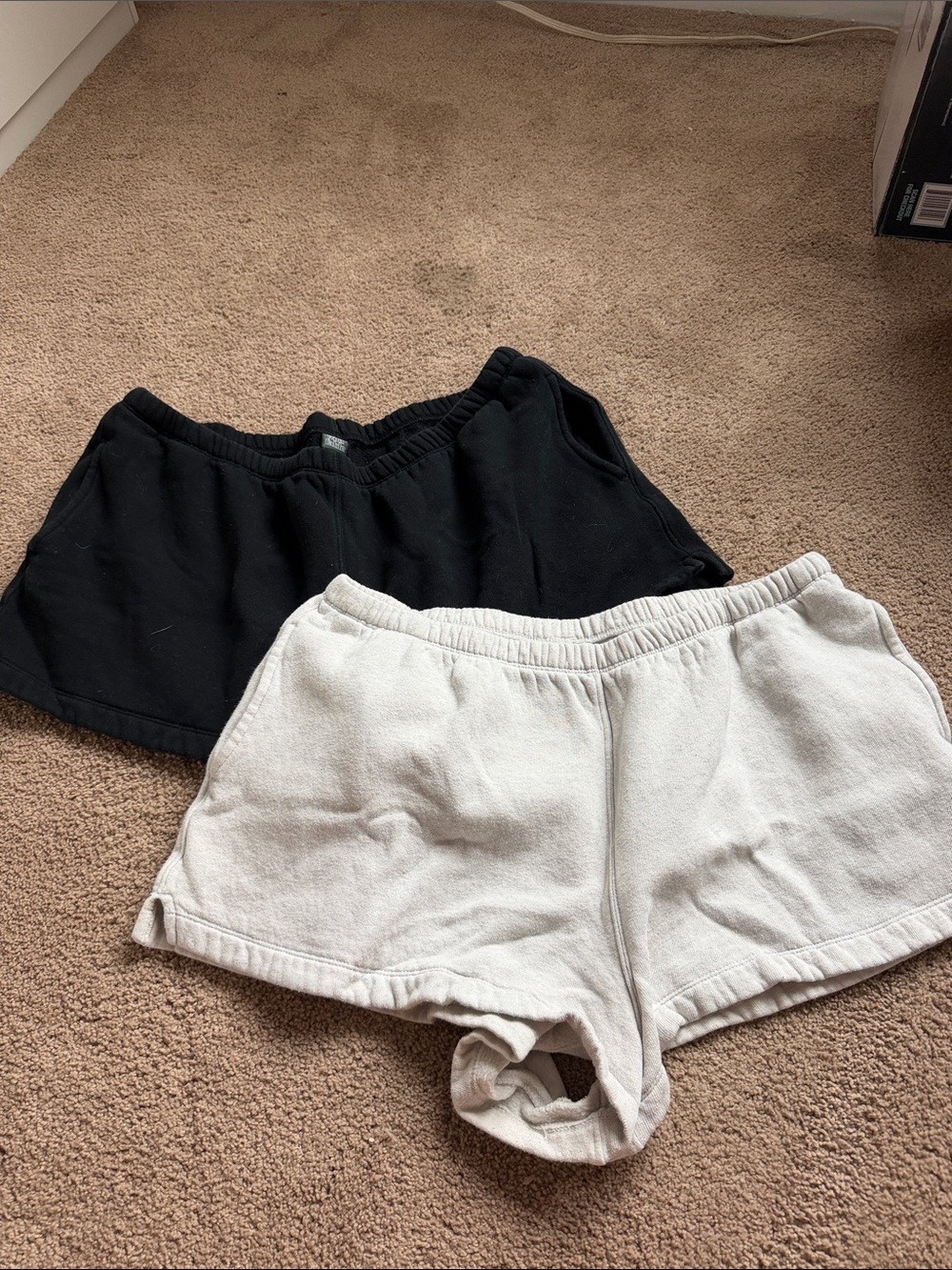 Wild Fable Women’s Elastic-Waist Lounge Shorts — Black and Light Gray - Picture 1 of 3